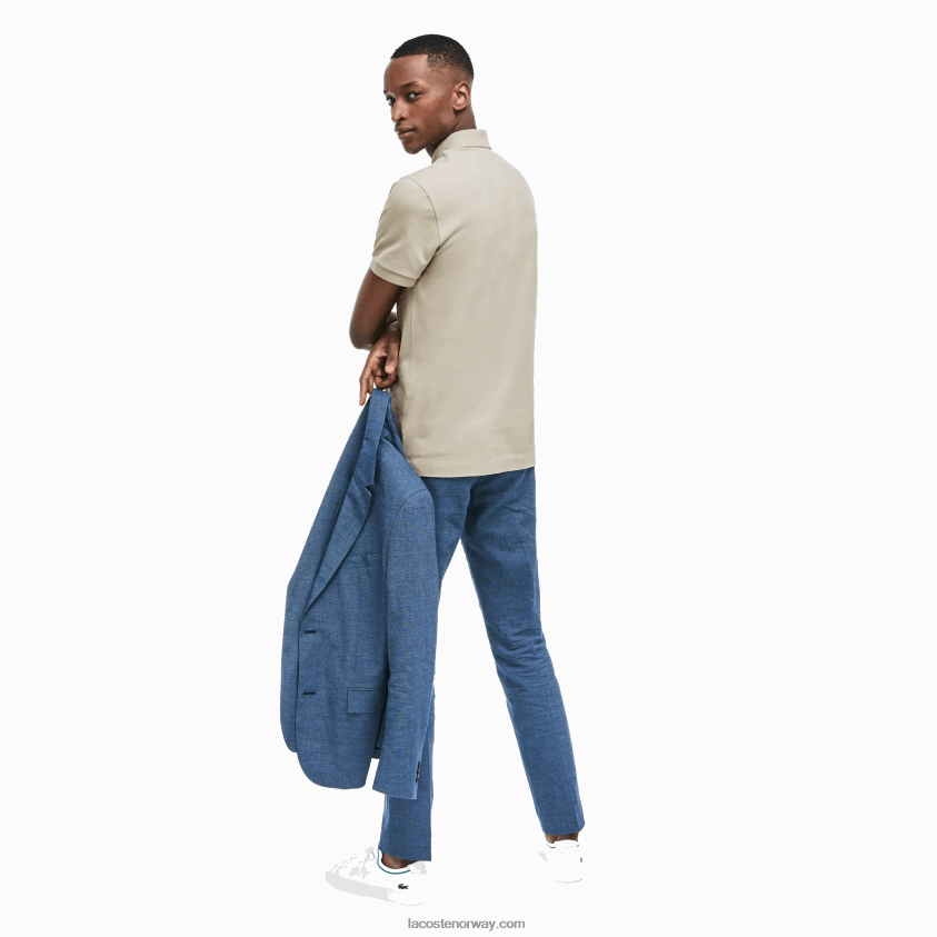 Lacoste smart paris stretch bomull pique polo 4J4X0T79 beige ae0 menn