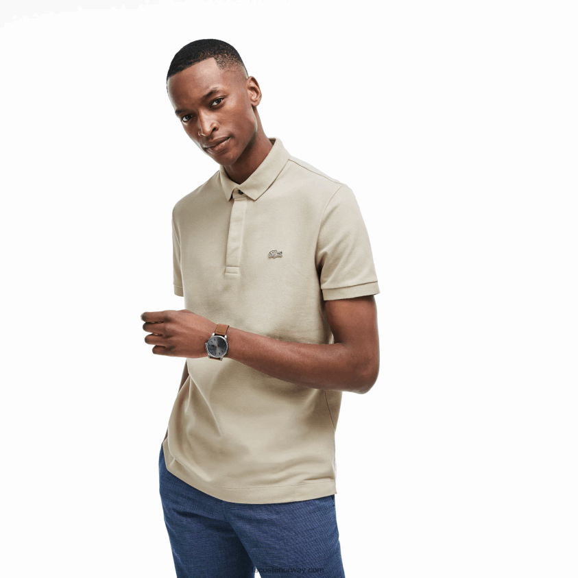 Lacoste smart paris stretch bomull pique polo 4J4X0T79 beige ae0 menn