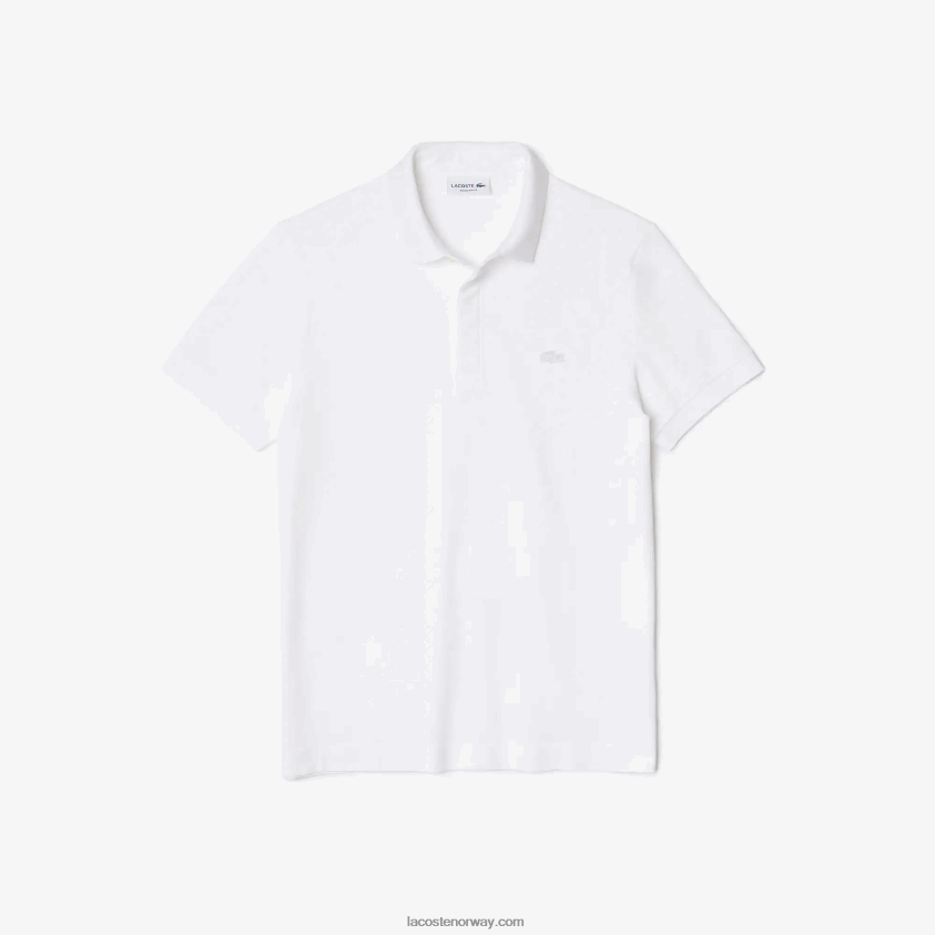 Lacoste smart paris stretch bomull pique polo 4J4X0T80 hvit 001 menn