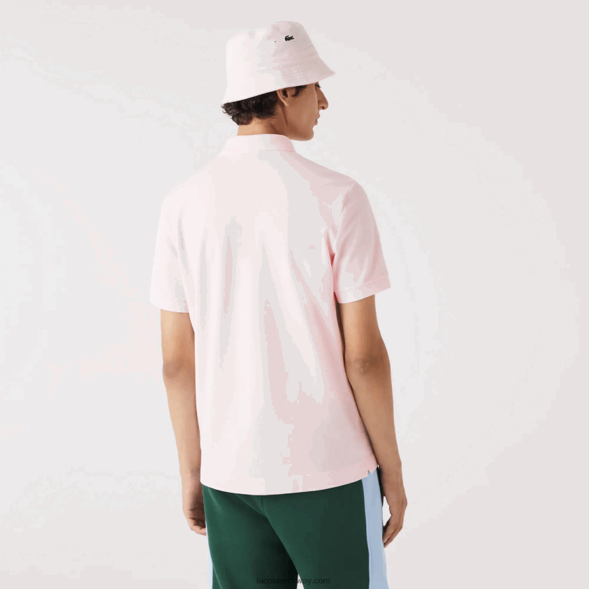 Lacoste smart paris stretch bomull pique polo 4J4X0T835 lys rosa t03 menn