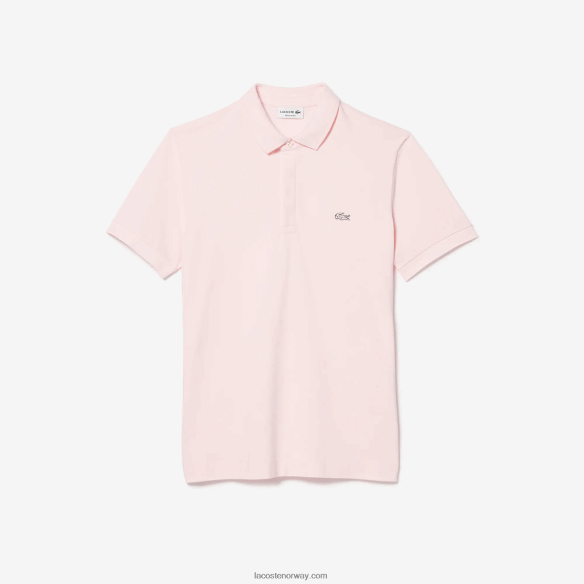 Lacoste smart paris stretch bomull pique polo 4J4X0T835 lys rosa t03 menn