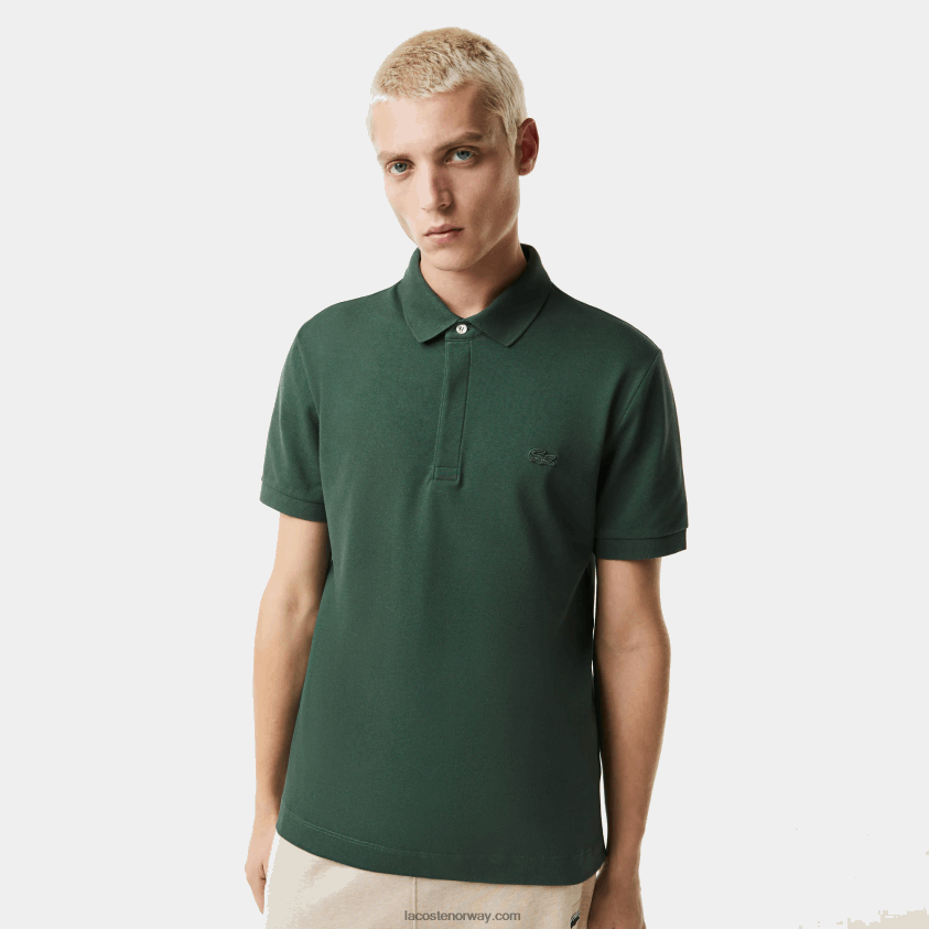 Lacoste smart paris stretch bomull pique polo 4J4X0T854 grønn 5hx menn