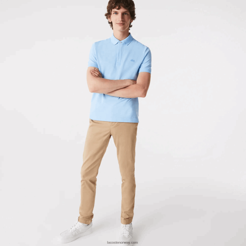 Lacoste smart paris stretch bomull pique polo 4J4X0T857 blå hbp menn