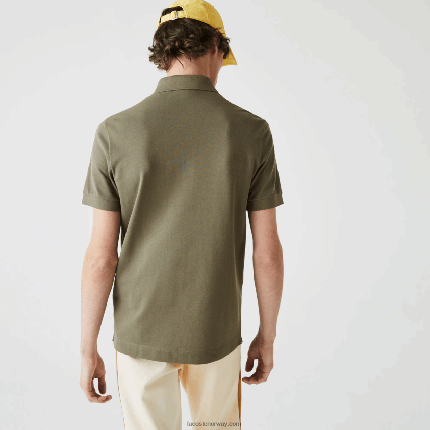 Lacoste smart paris stretch bomull pique polo 4J4X0T926 kakigrønn 316 menn