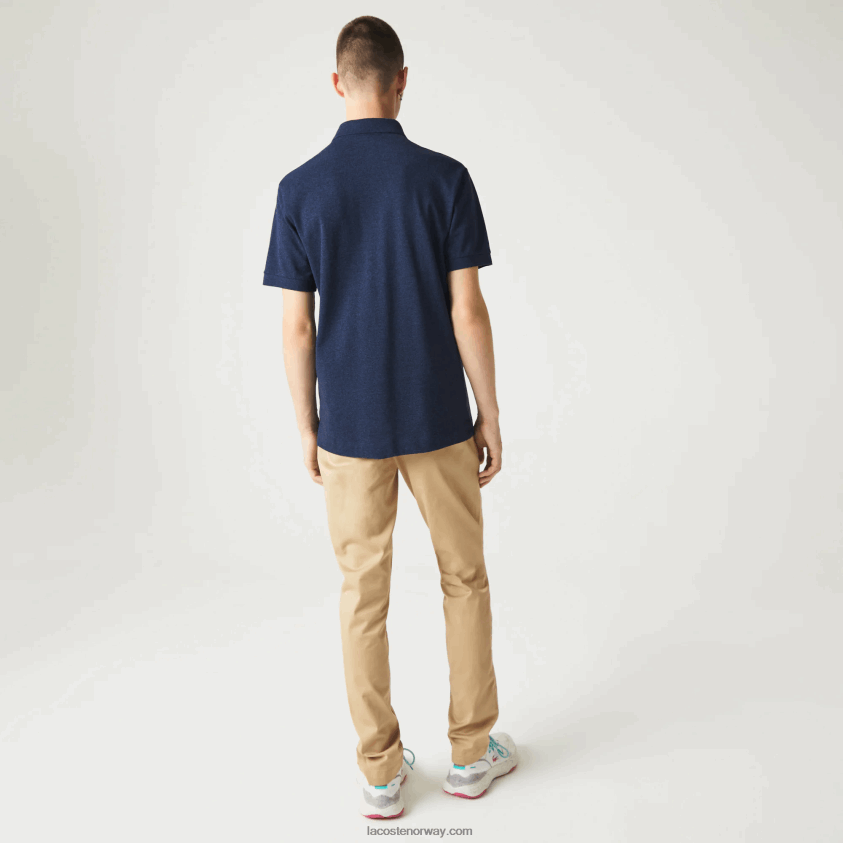 Lacoste smart paris stretch bomull pique polo 4J4X0T931 blå kine 3gf menn