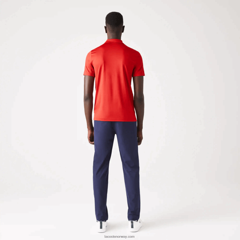 Lacoste sport jersey golf poloskjorte 4J4X0T597 rød marineblå 528 menn