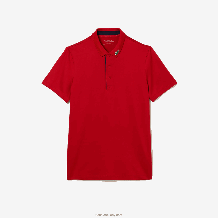 Lacoste sport jersey golf poloskjorte 4J4X0T597 rød marineblå 528 menn