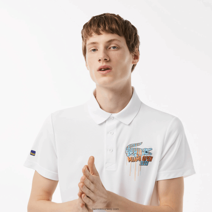 Lacoste sport miami open edition pique polo 4J4X0T205 hvit 001 menn