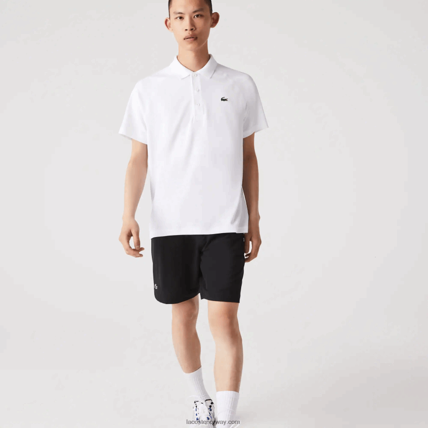 Lacoste sport pustende slitesterk interlock-polo 4J4X0T164 hvit 001 menn