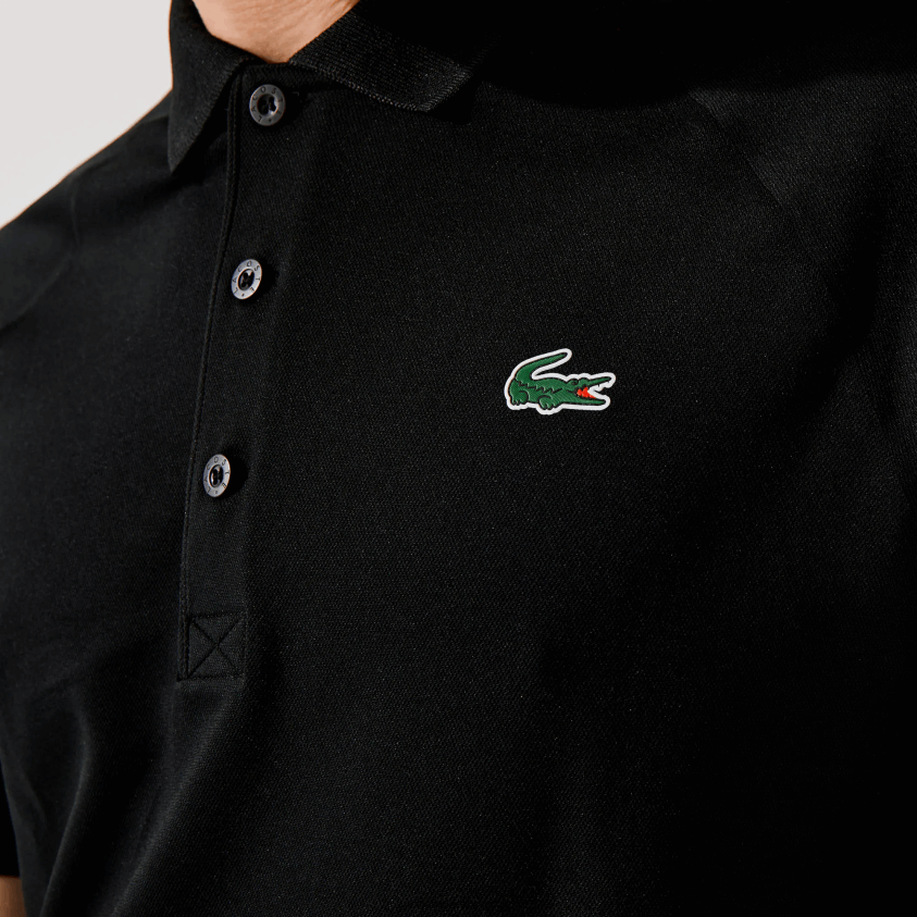 Lacoste sport pustende slitesterk interlock-polo 4J4X0T165 svart 031 menn