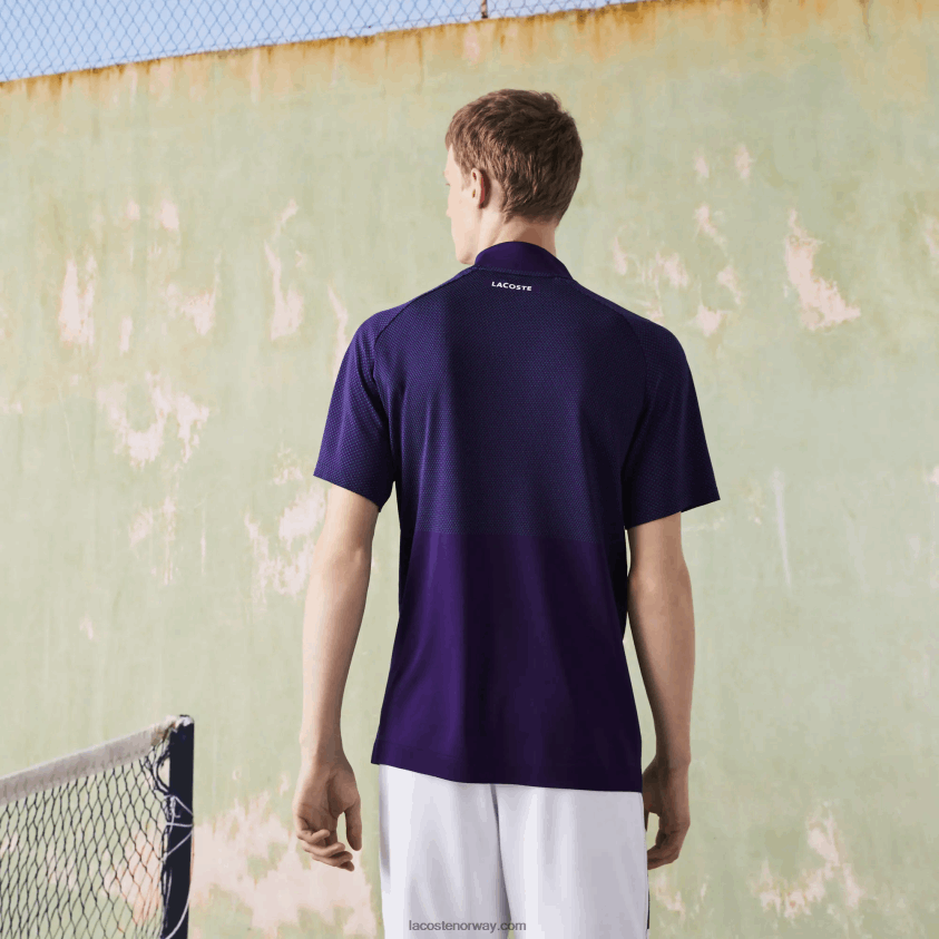 Lacoste sport slim fit sømløs tennispolo 4J4X0T773 lilla grønn xd4 menn