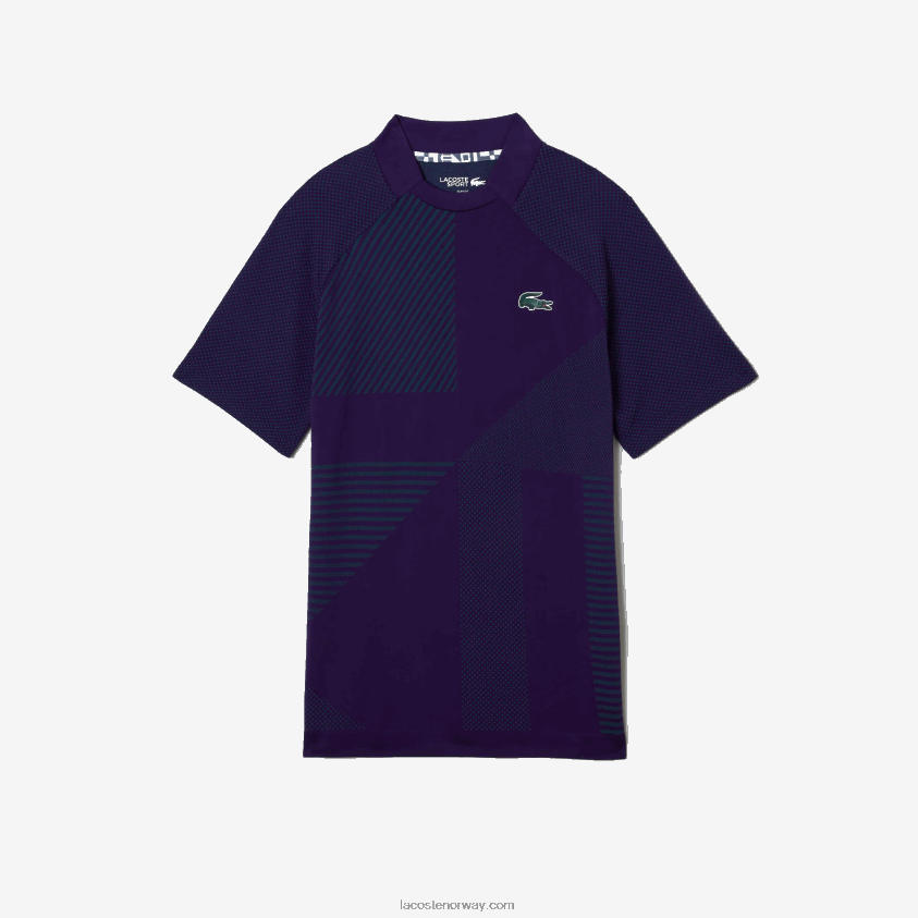 Lacoste sport slim fit sømløs tennispolo 4J4X0T773 lilla grønn xd4 menn