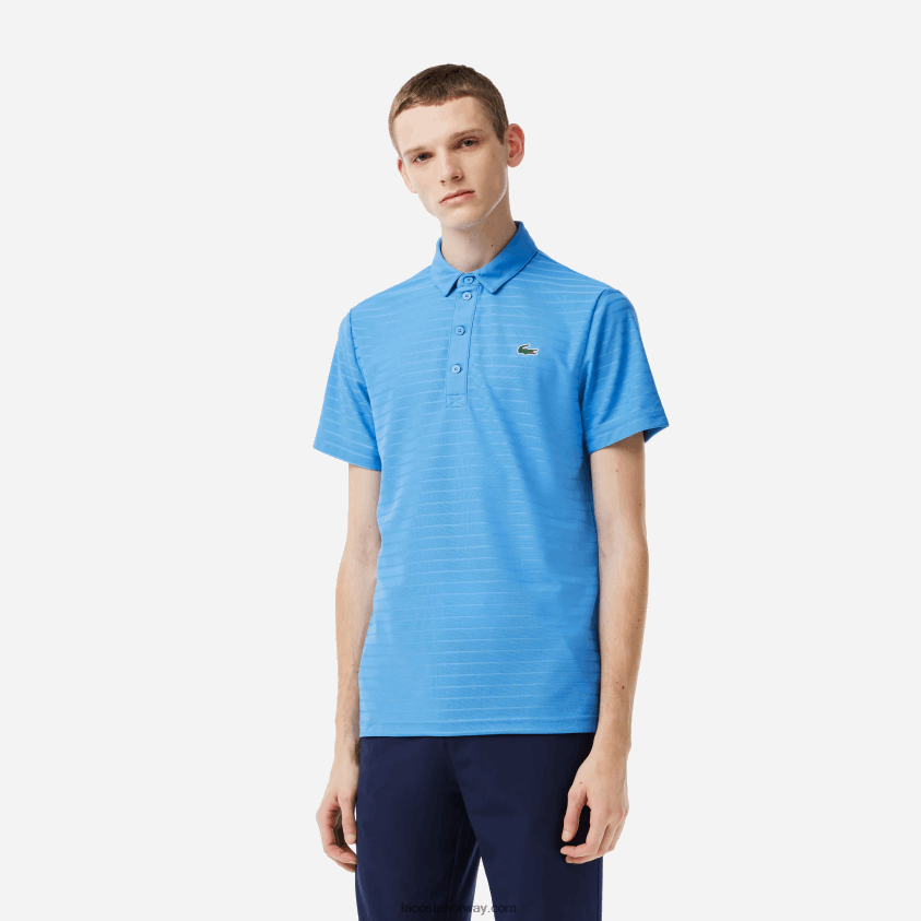 Lacoste sport teksturert pustende golfpolo 4J4X0T67 blå l99 menn