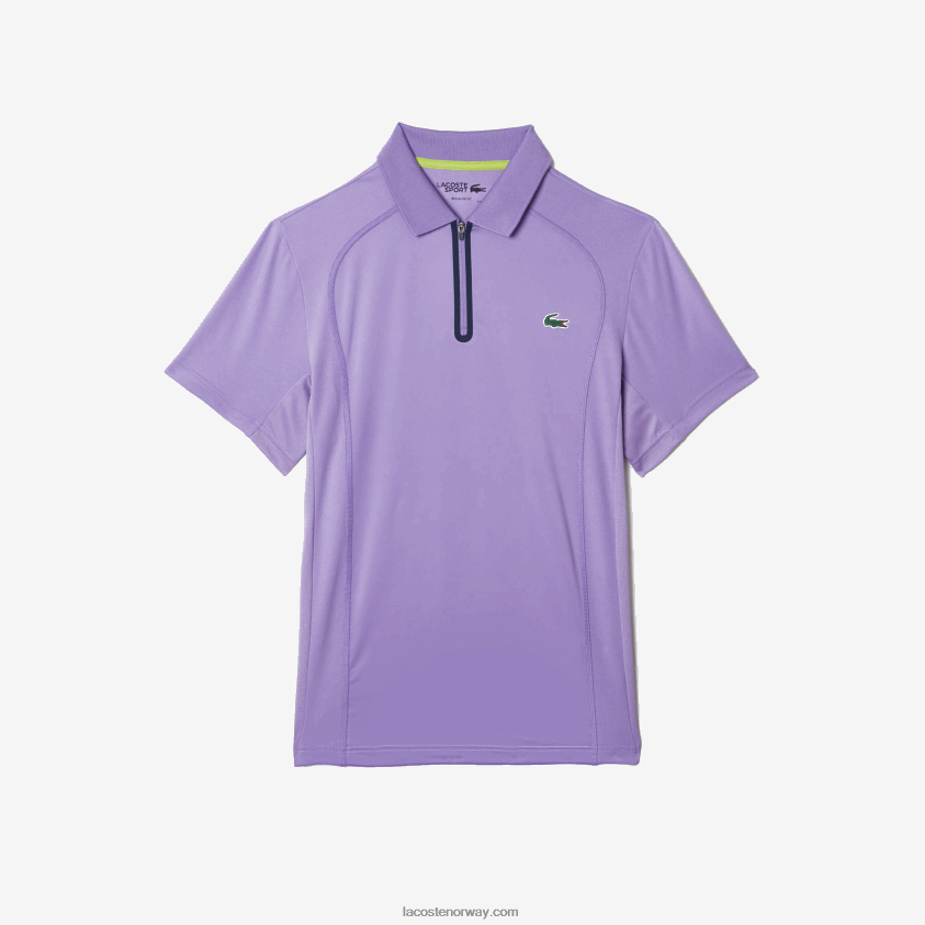 Lacoste sport termoregulerende ultratørr pique tennispolo 4J4X0T869 lilla marineblå 6gp menn