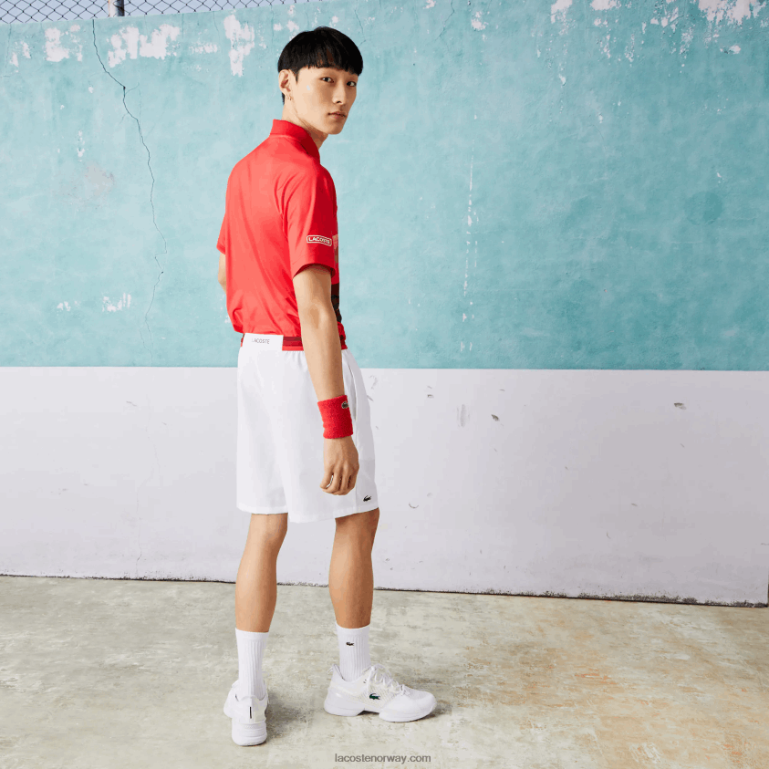 Lacoste sport x novak djokovic lett stretch-shorts 4J4X0T1533 hvit 001 menn