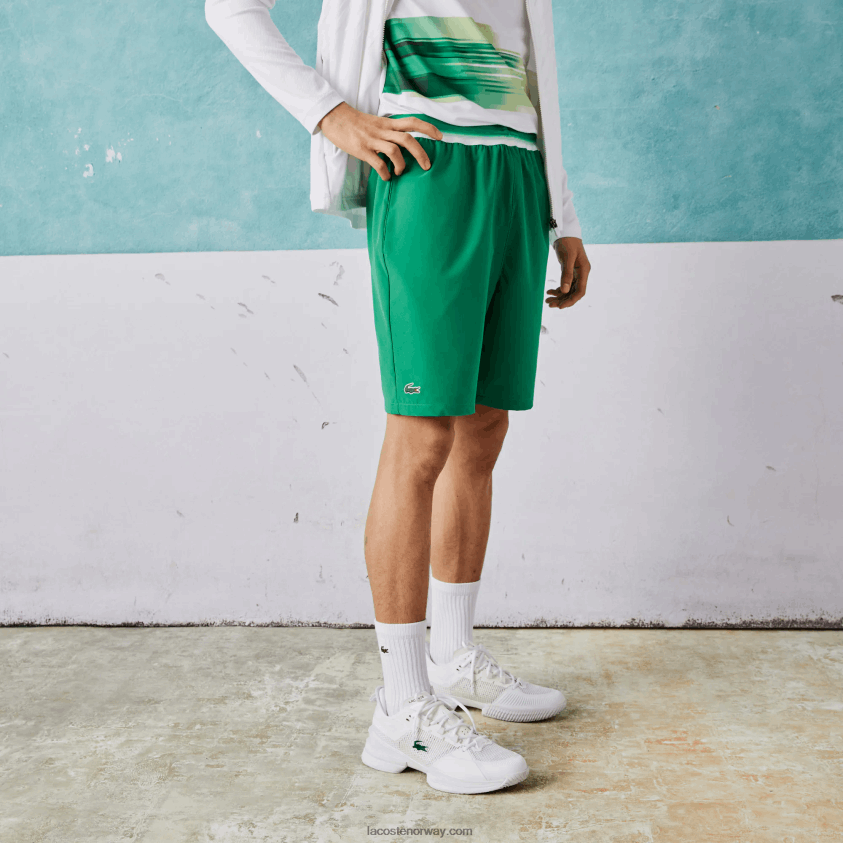 Lacoste sport x novak djokovic lett stretch-shorts 4J4X0T1534 grønn ldm menn