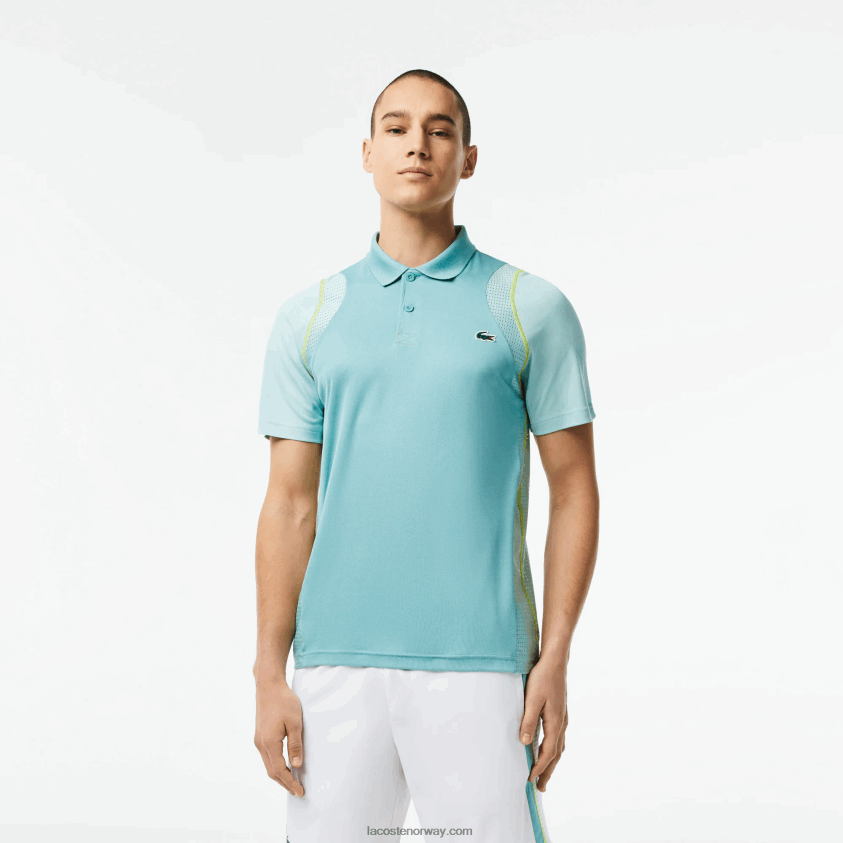 Lacoste tennis poloskjorte i resirkulert polyester 4J4X0T84 mynte br8 menn