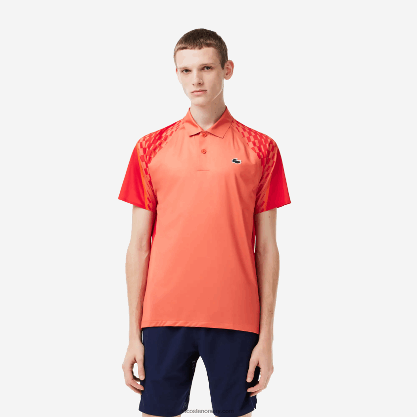 Lacoste tennis x novak djokovic tricolor polo 4J4X0T236 oransje rød oransje xij menn