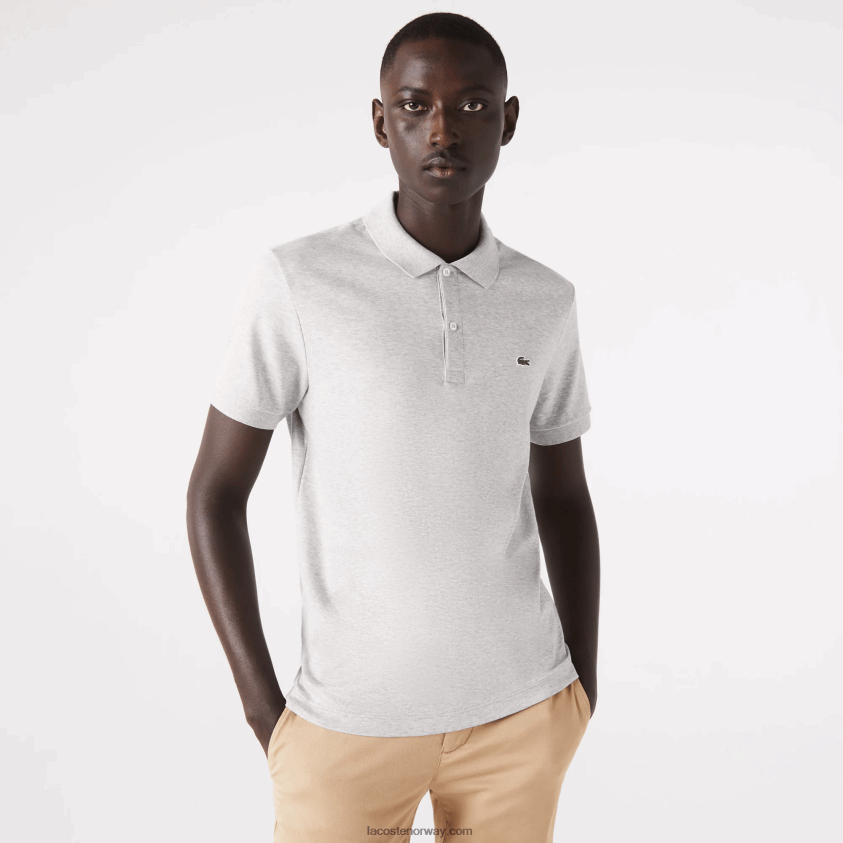 Lacoste vanlig passform pima bomullspolo 4J4X0T798 grå kine cca menn