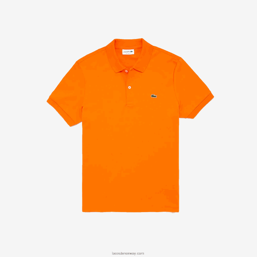 Lacoste vanlig passform pima bomullspolo 4J4X0T887 oransje z4d menn