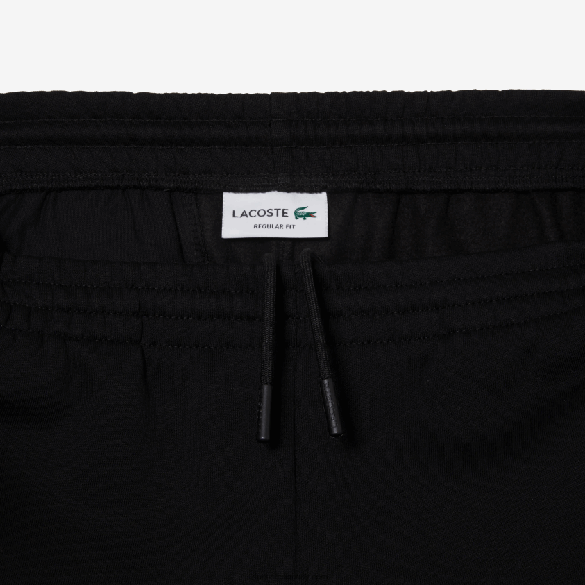 Lacoste fleeceshorts i økologisk børstet bomull 4J4X0T416 svart 031 menn