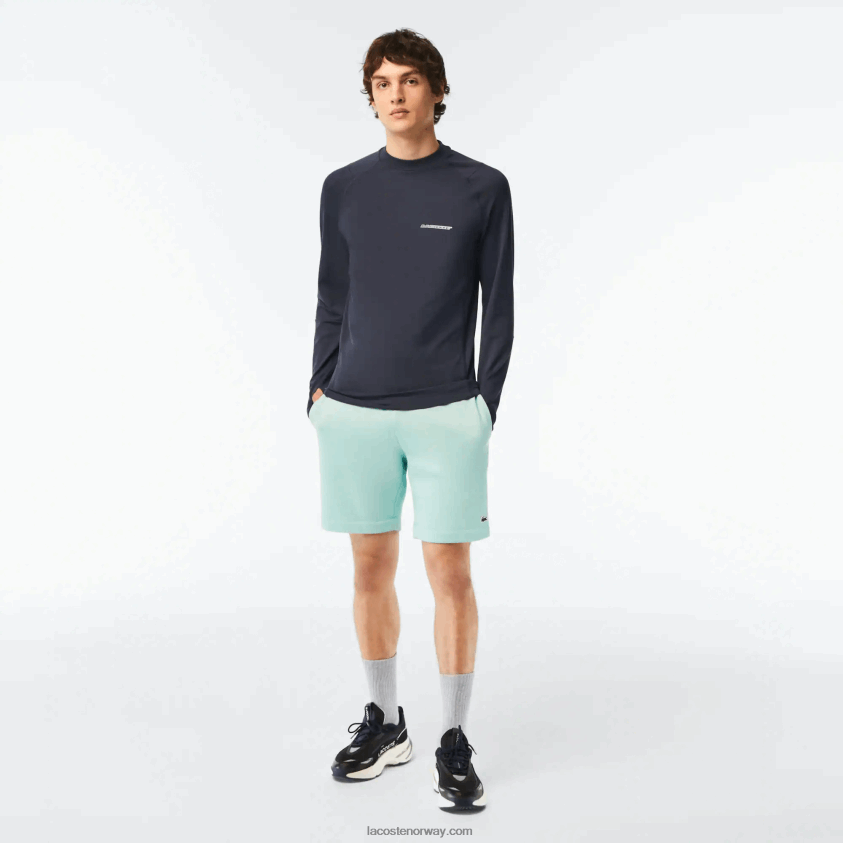 Lacoste fleeceshorts i økologisk børstet bomull 4J4X0T475 mynte lgf menn