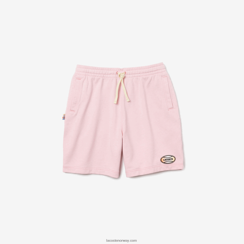 Lacoste fleeceshorts med levende fleece 4J4X0T1611 rosa hcq menn