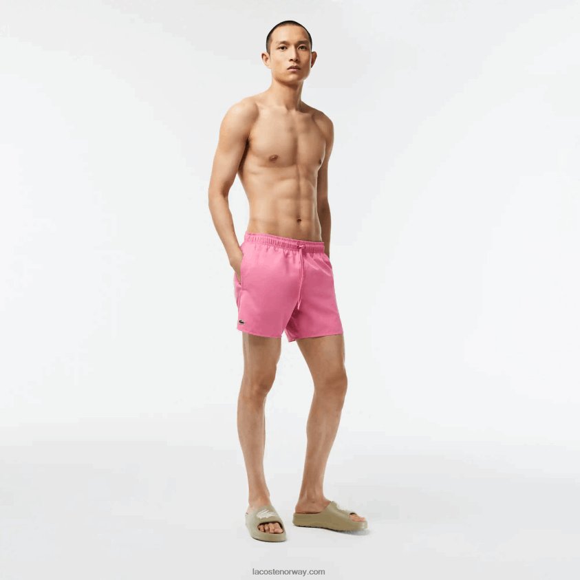 Lacoste lett hurtigtørkende badeshorts 4J4X0T533 rosa grønn w4i menn