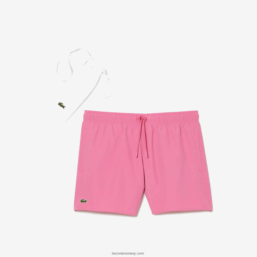 Lacoste lett hurtigtørkende badeshorts 4J4X0T533 rosa grønn w4i menn