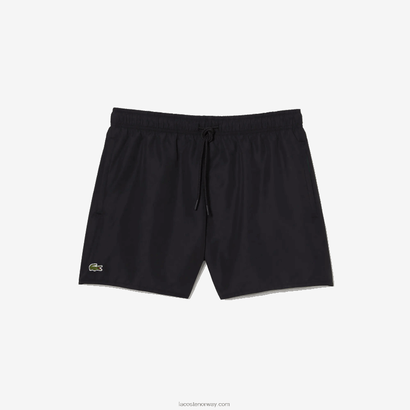 Lacoste lett hurtigtørkende badeshorts 4J4X0T534 svart grønn 964 menn