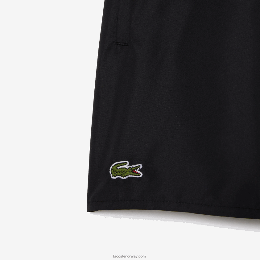 Lacoste lett hurtigtørkende badeshorts 4J4X0T534 svart grønn 964 menn