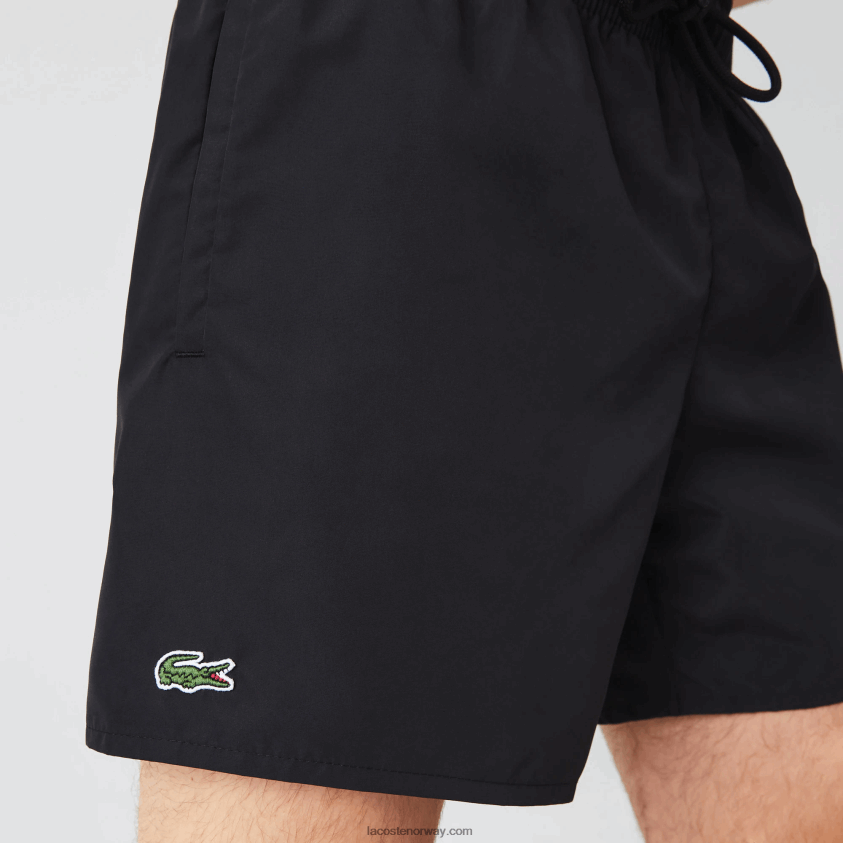 Lacoste lett hurtigtørkende badeshorts 4J4X0T535 svart marineblå dy4 menn