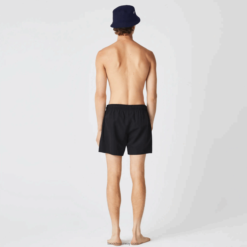 Lacoste lett hurtigtørkende badeshorts 4J4X0T535 svart marineblå dy4 menn