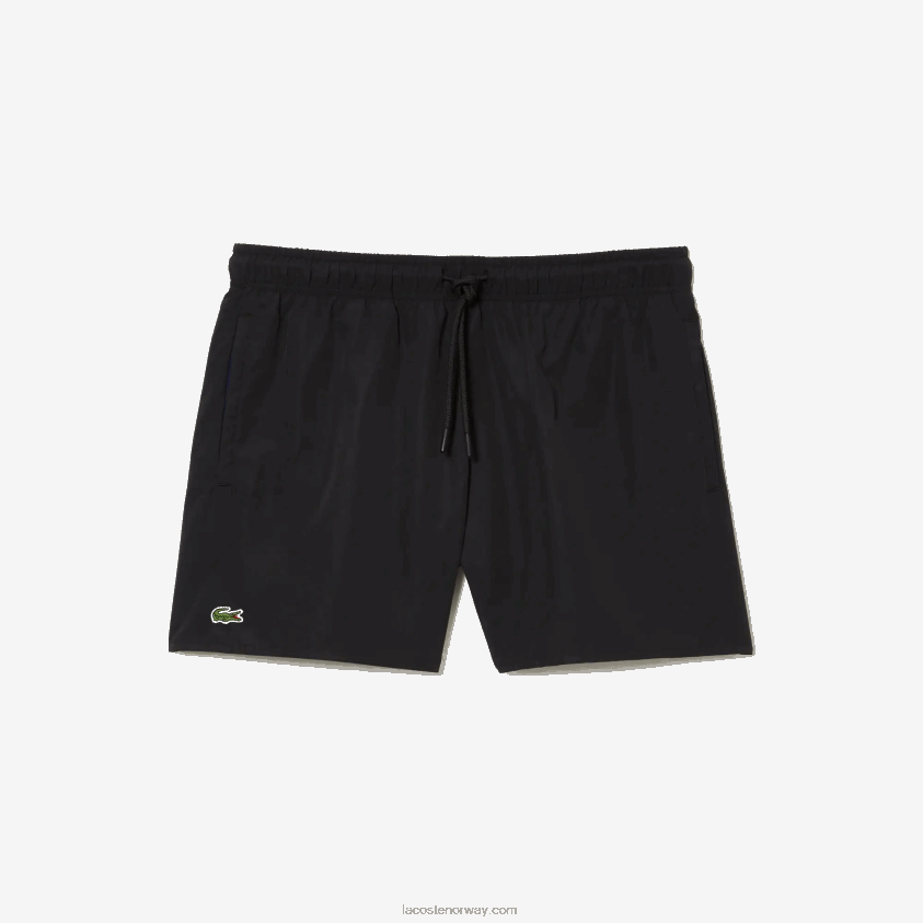 Lacoste lett hurtigtørkende badeshorts 4J4X0T535 svart marineblå dy4 menn