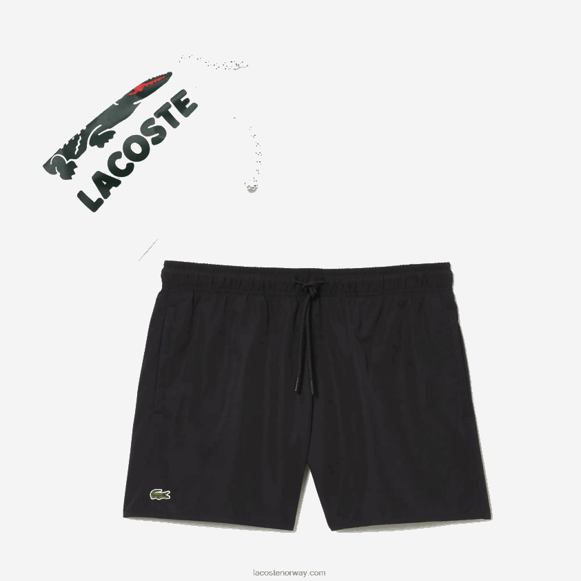 Lacoste lett hurtigtørkende badeshorts 4J4X0T535 svart marineblå dy4 menn