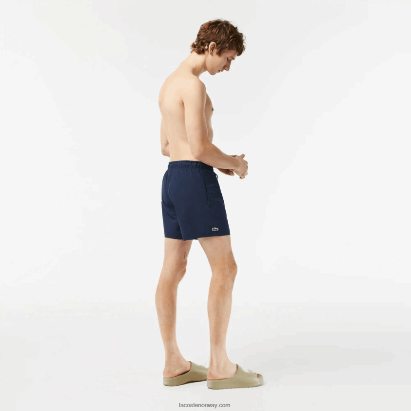 Lacoste lett hurtigtørkende badeshorts 4J4X0T536 marineblå grønn 802 menn