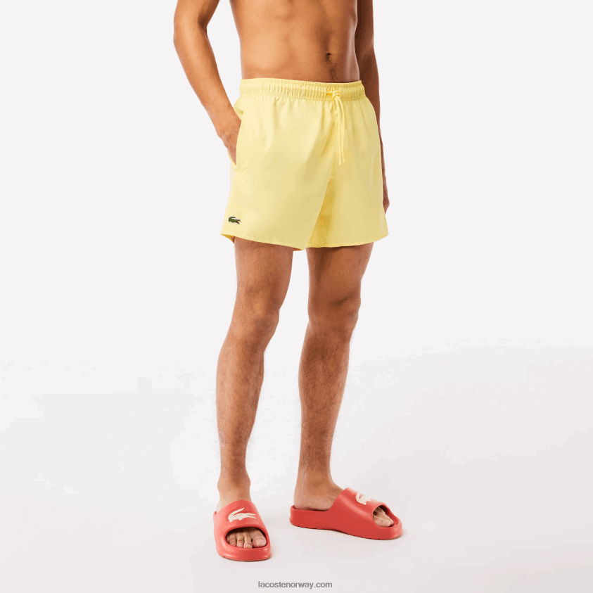 Lacoste lett hurtigtørkende badeshorts 4J4X0T539 gul grønn 7sh menn