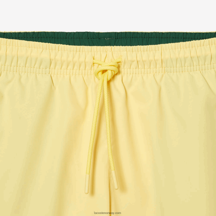 Lacoste lett hurtigtørkende badeshorts 4J4X0T539 gul grønn 7sh menn