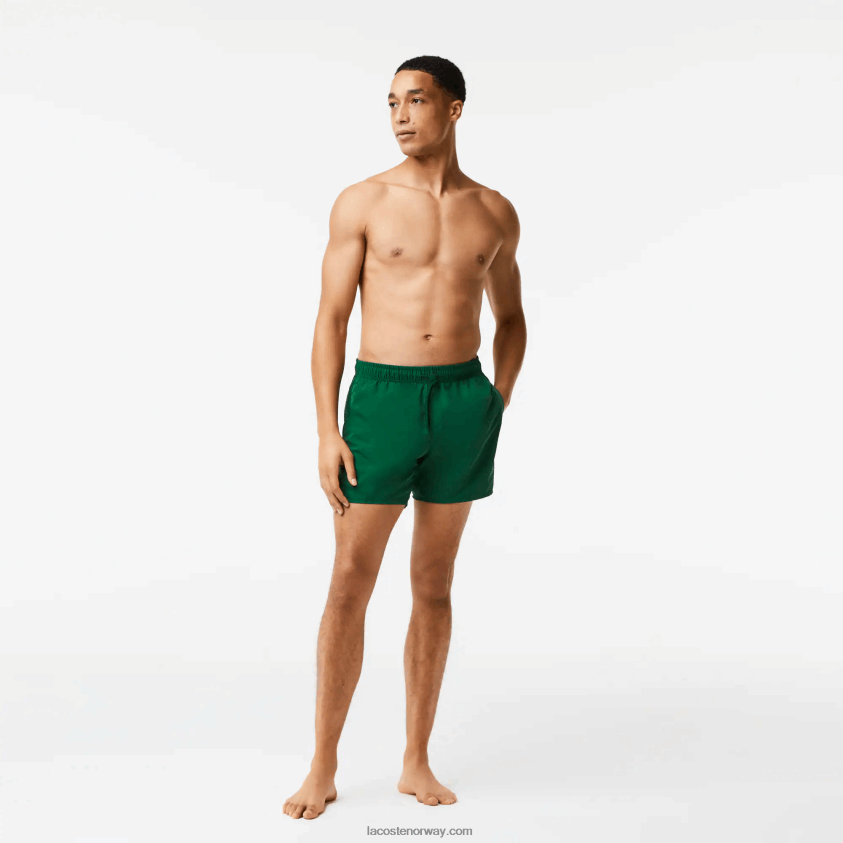 Lacoste lett hurtigtørkende badeshorts 4J4X0T540 grønn marineblå 381 menn