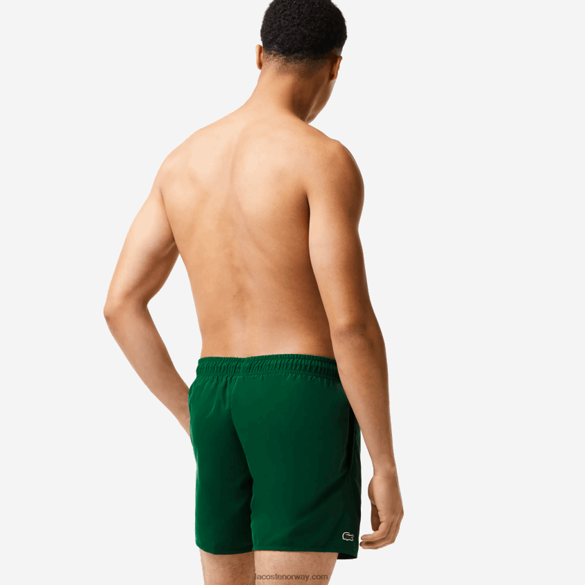 Lacoste lett hurtigtørkende badeshorts 4J4X0T540 grønn marineblå 381 menn