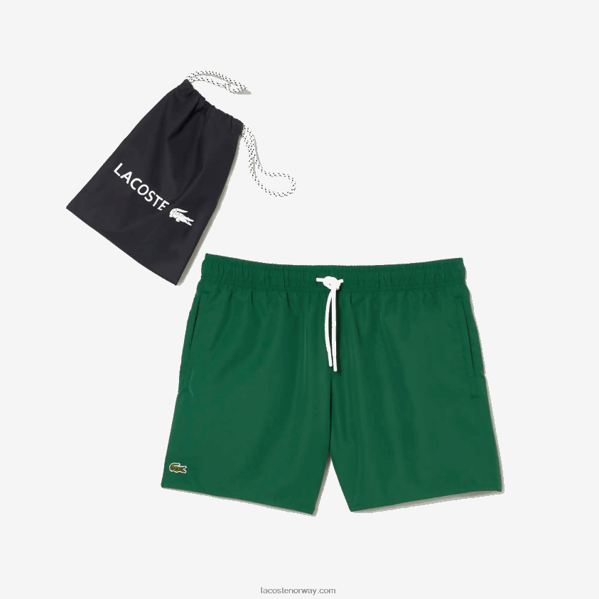 Lacoste lett hurtigtørkende badeshorts 4J4X0T540 grønn marineblå 381 menn
