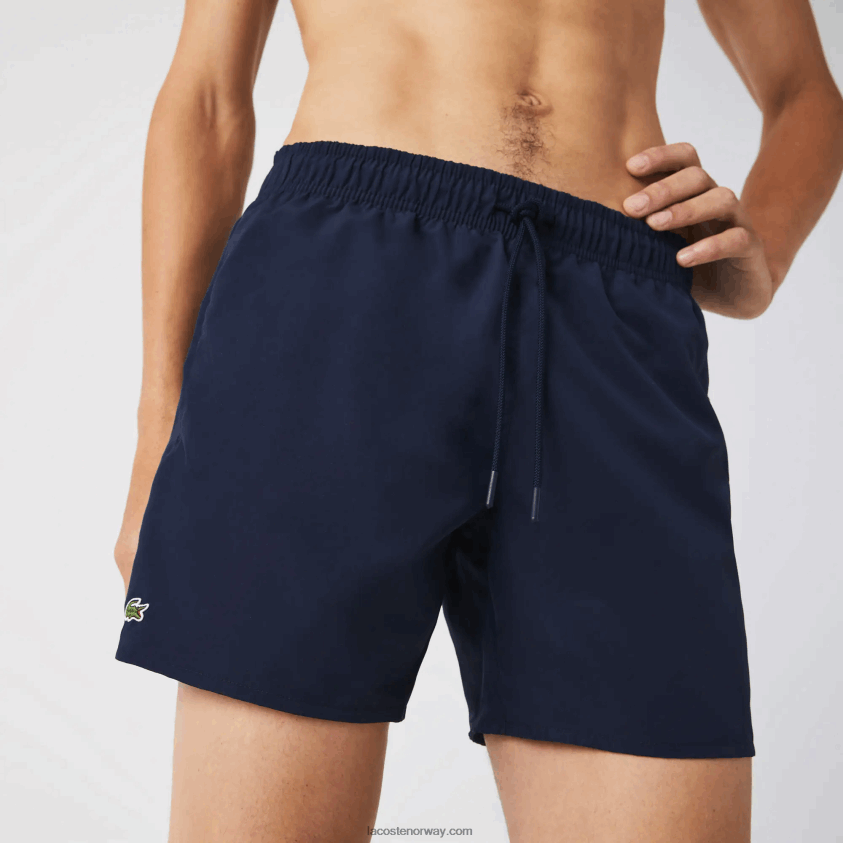 Lacoste lett hurtigtørkende badeshorts 4J4X0T541 marineblå svart jb1 menn