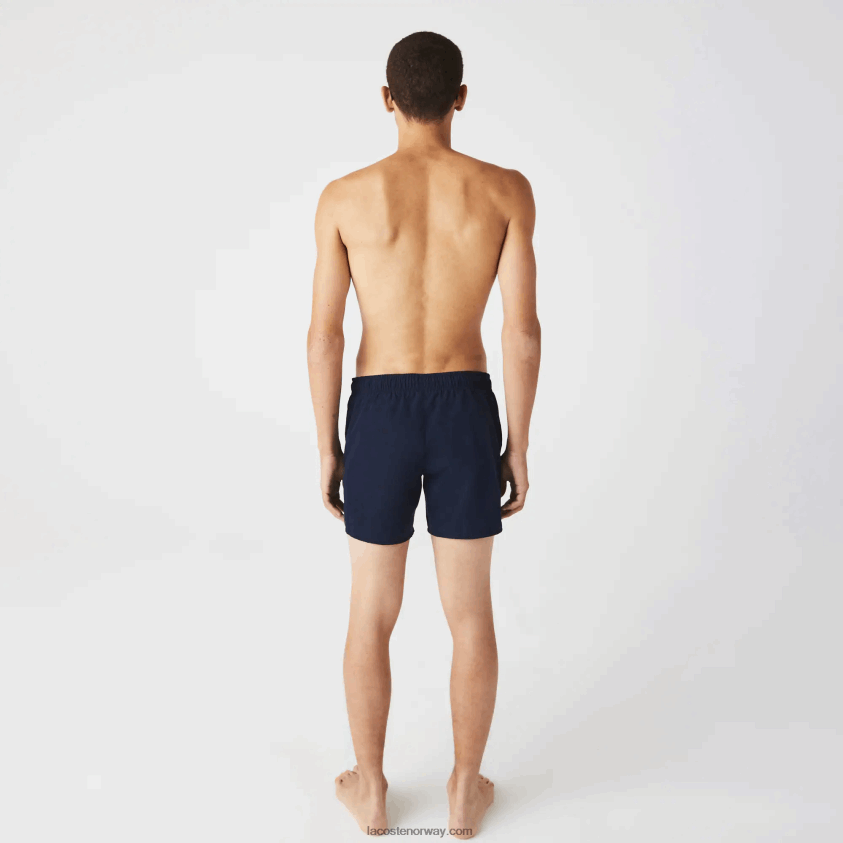 Lacoste lett hurtigtørkende badeshorts 4J4X0T541 marineblå svart jb1 menn