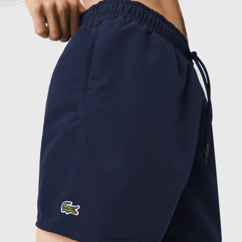 Lacoste lett hurtigtørkende badeshorts 4J4X0T541 marineblå svart jb1 menn