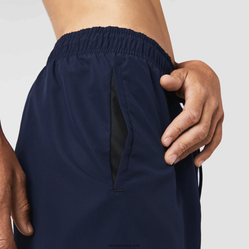 Lacoste lett hurtigtørkende badeshorts 4J4X0T541 marineblå svart jb1 menn