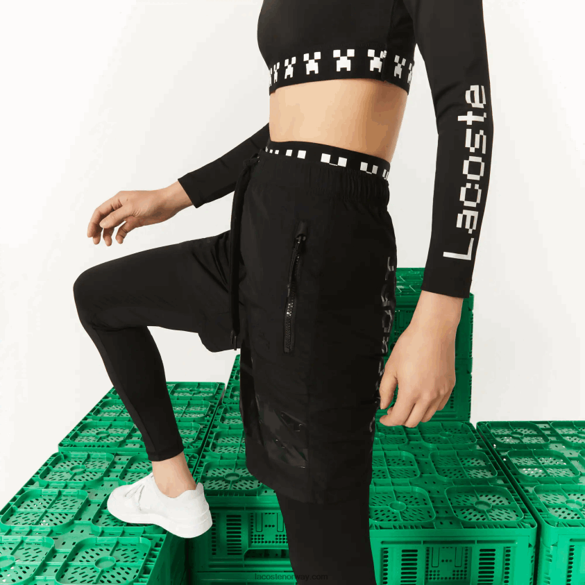 Lacoste live x minecraft nylon bermuda-shorts 4J4X0T1634 svart 031 menn