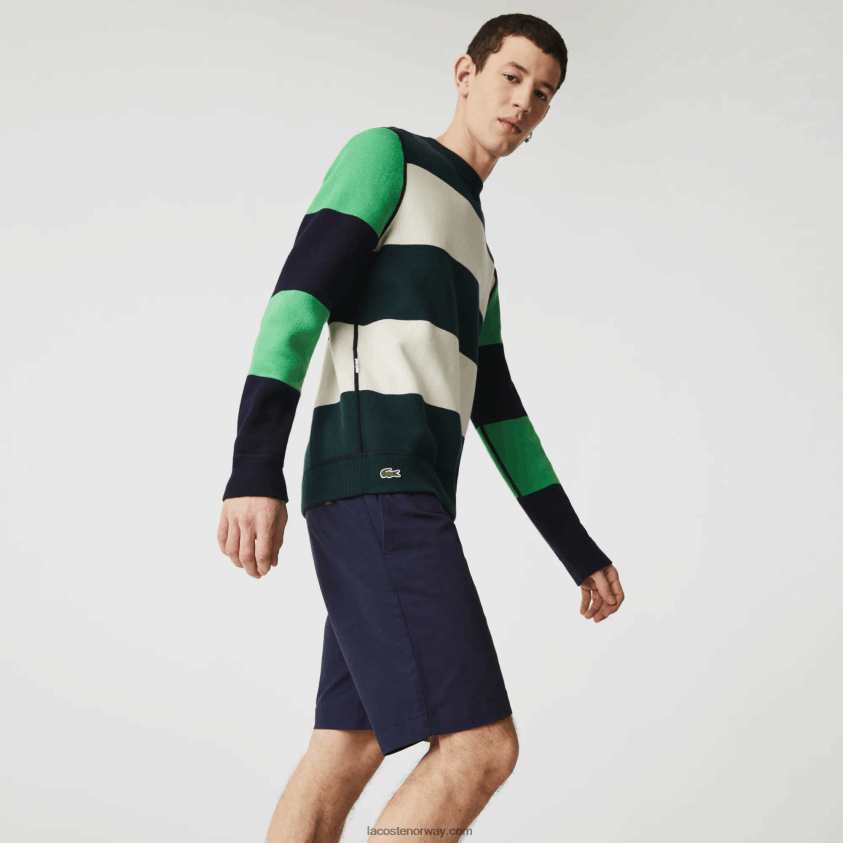 Lacoste slim fit stretch gabardinshorts 4J4X0T554 marineblå 166 menn