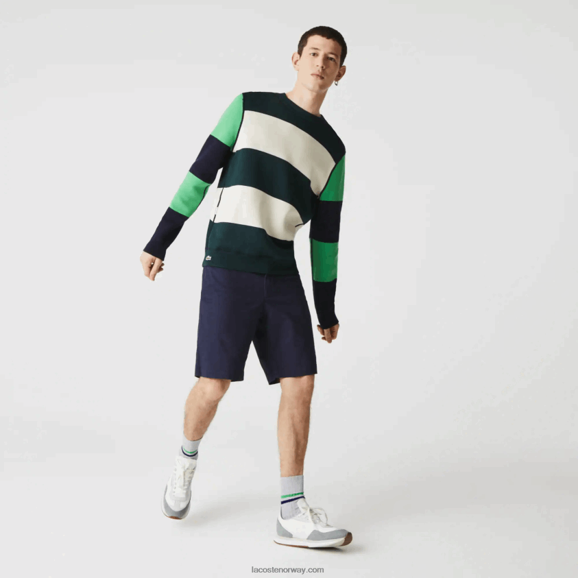 Lacoste slim fit stretch gabardinshorts 4J4X0T554 marineblå 166 menn