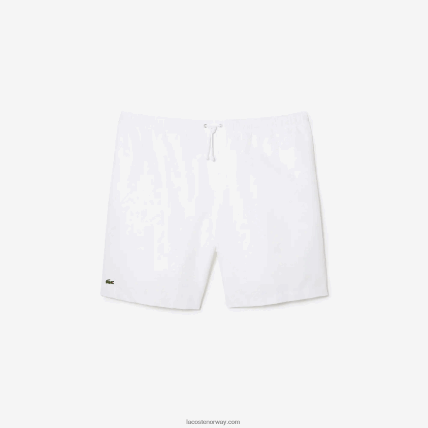 Lacoste sport avslappet passform jersey fôret shorts - pluss størrelse - stor 4J4X0T1446 hvit 001 menn