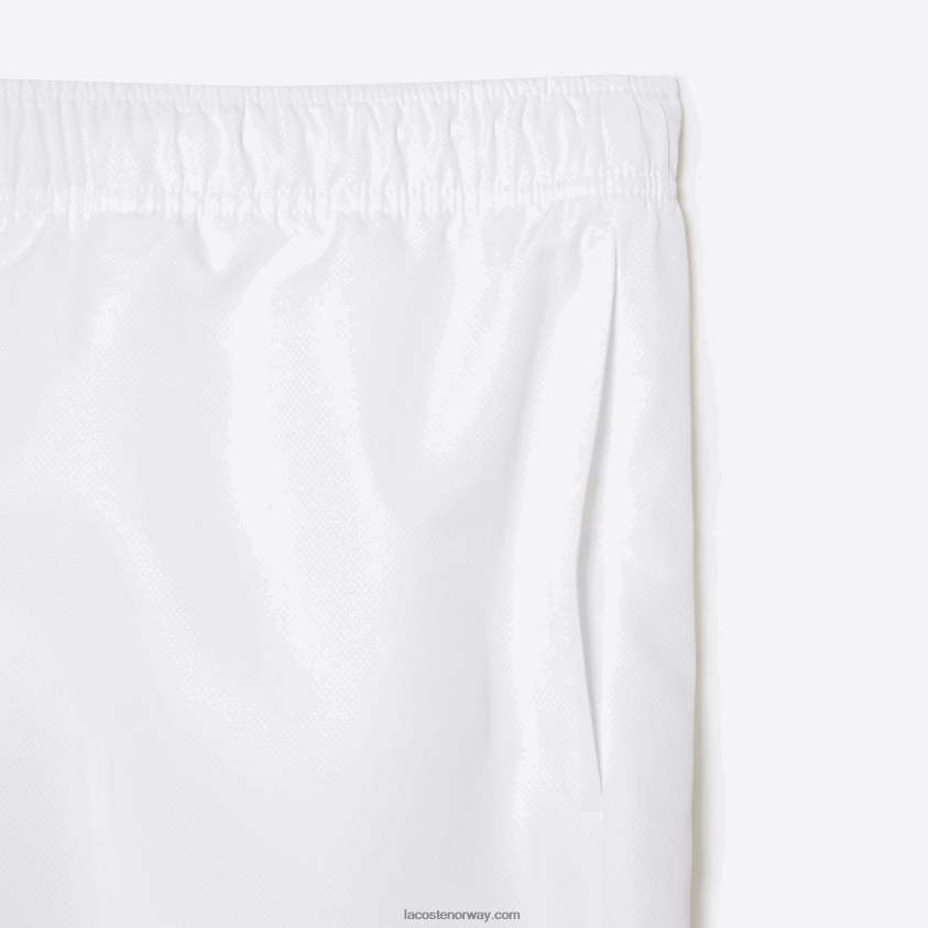 Lacoste sport avslappet passform jersey fôret shorts - pluss størrelse - stor 4J4X0T1446 hvit 001 menn